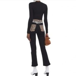 ALICE + OLIVIA Mid-Rise Straight Leg Jeans